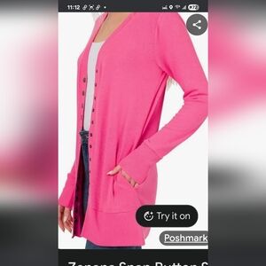 NWOT-Zenana Outfitters Pink Cardigan